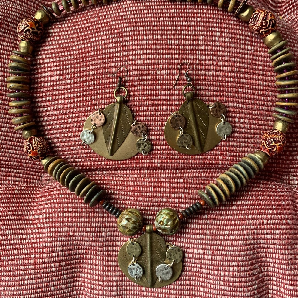Artisan necklace African inspired…price firm!
Earrings not included